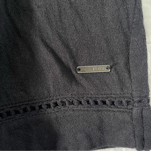 Roxy Black Off the Shoulder Boho Top Blouse Size Small - Picture 3 of 7